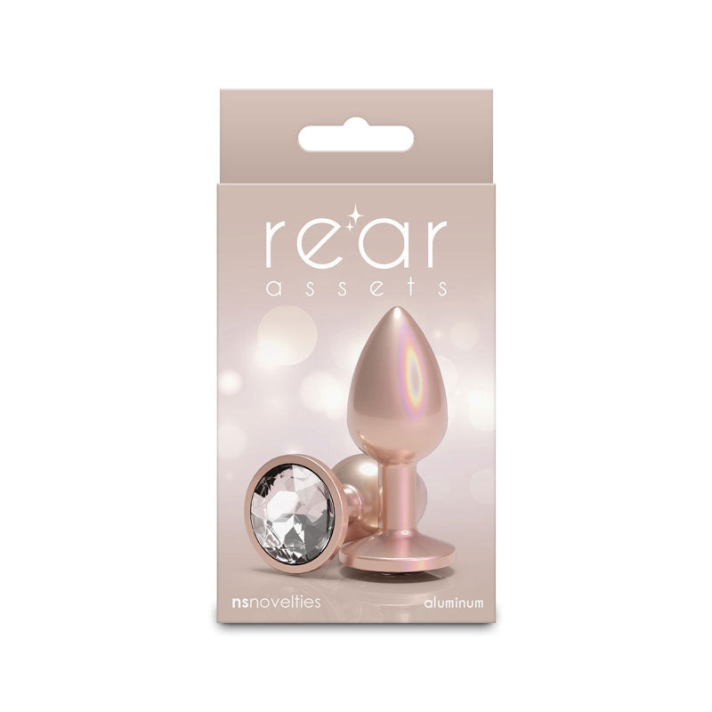 Rear Assets Iridescent Champagne Anal Toy - Lightweight - Gold