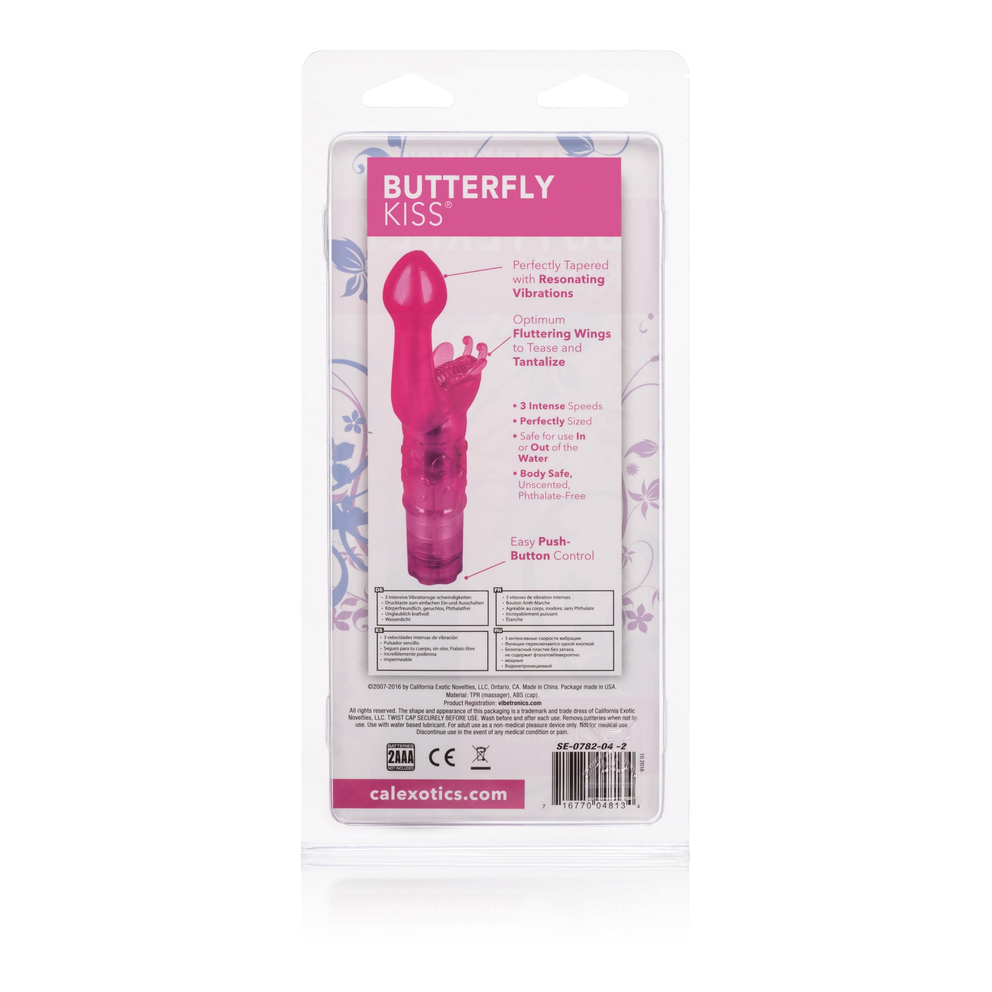 CalExotics Butterfly Kiss Vibe - Pink - 3-Speed G-Spot Vibrator