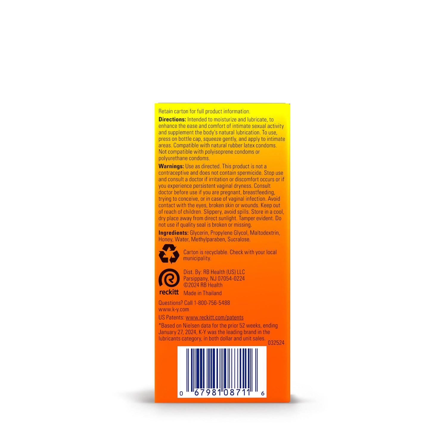 K-Y Warming Liquid 2.5 Oz Bottle – Water-Based Lubricant