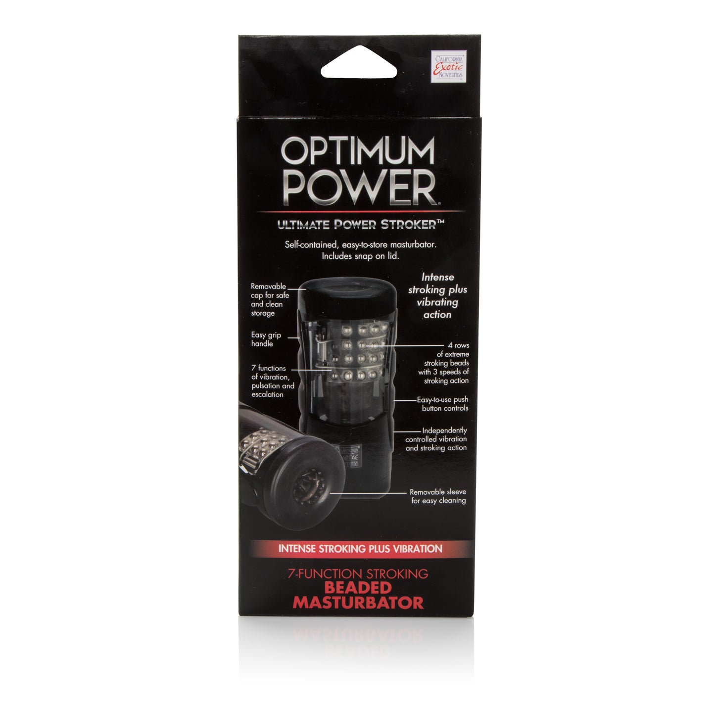 Optimum Power Ultimate Power Stroker – Multi-Function Vibrating Male Masturbator – Black