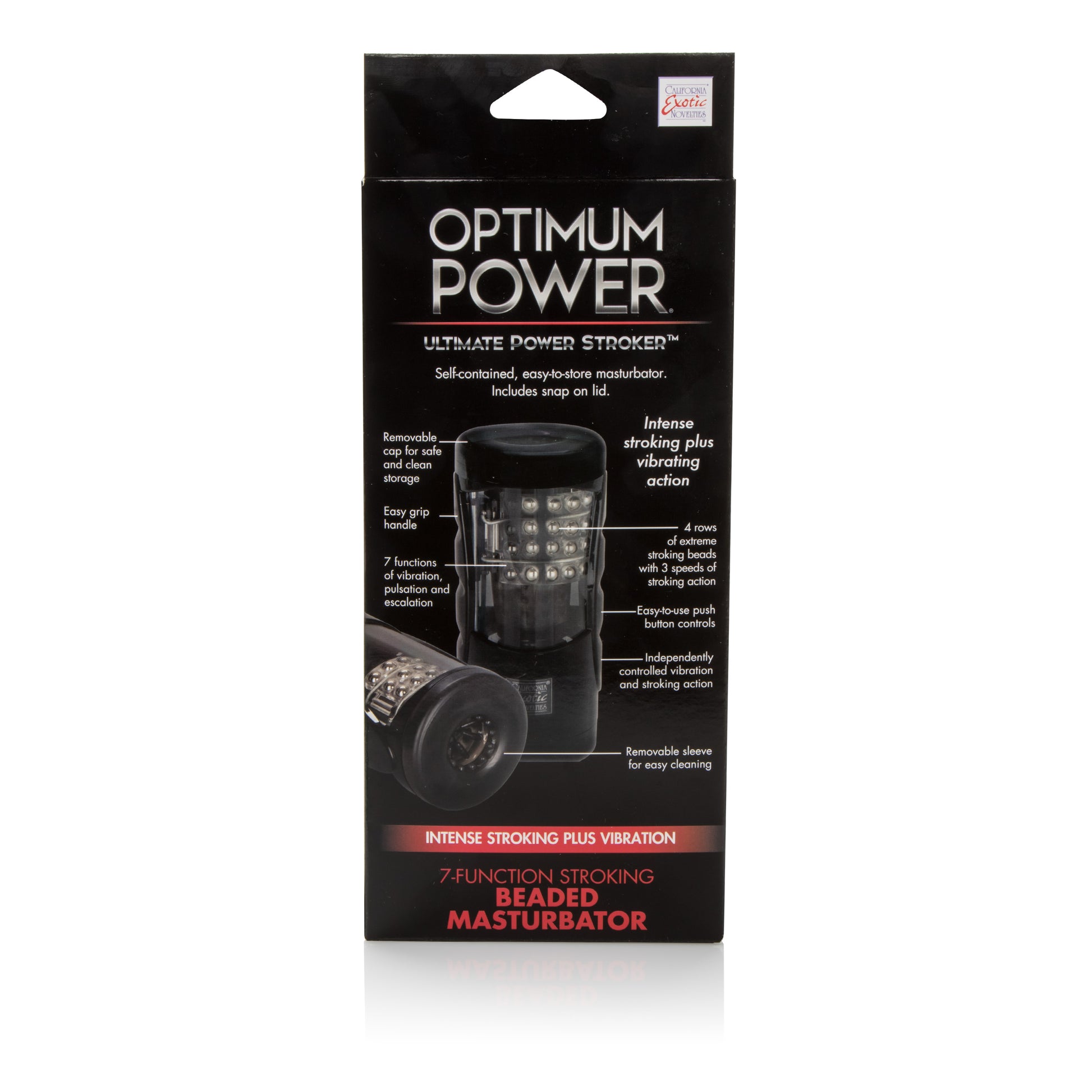 Optimum Power Ultimate Power Stroker – Multi-Function Vibrating Male Masturbator – Black