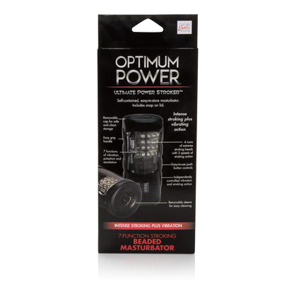 Optimum Power Ultimate Power Stroker – Multi-Function Vibrating Male Masturbator – Black