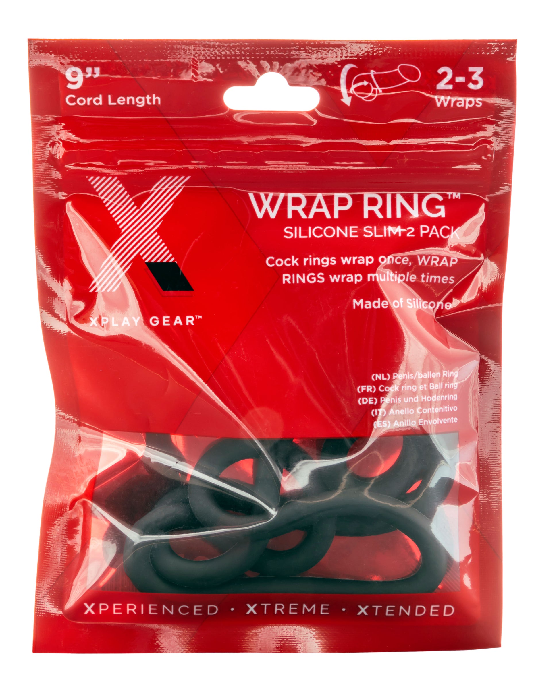 Perfect Fit Xplay Silicone 9 Inch Thin Wrap Ring – Black