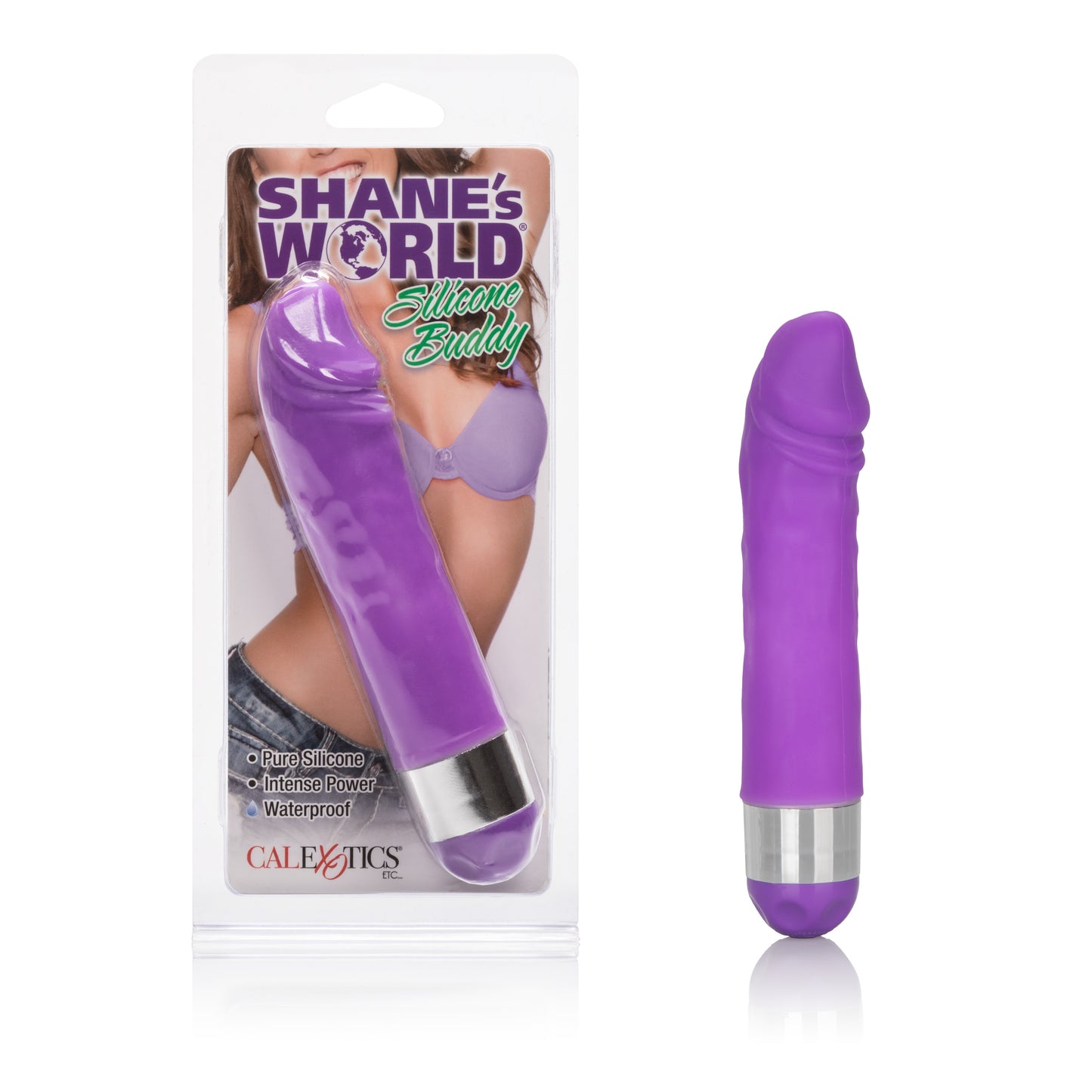 CalExotics Shane's World Silicone Buddy - Multi-Speed Waterproof Vibrator - Purple