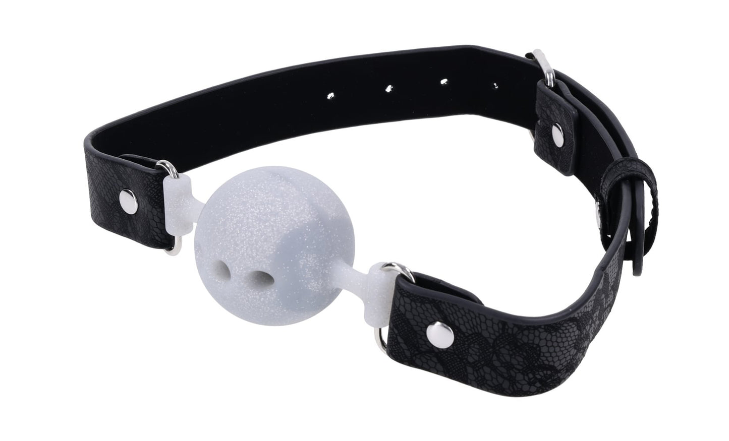 Sportsheets Lace Silicone Breathable Ball Gag – Black
