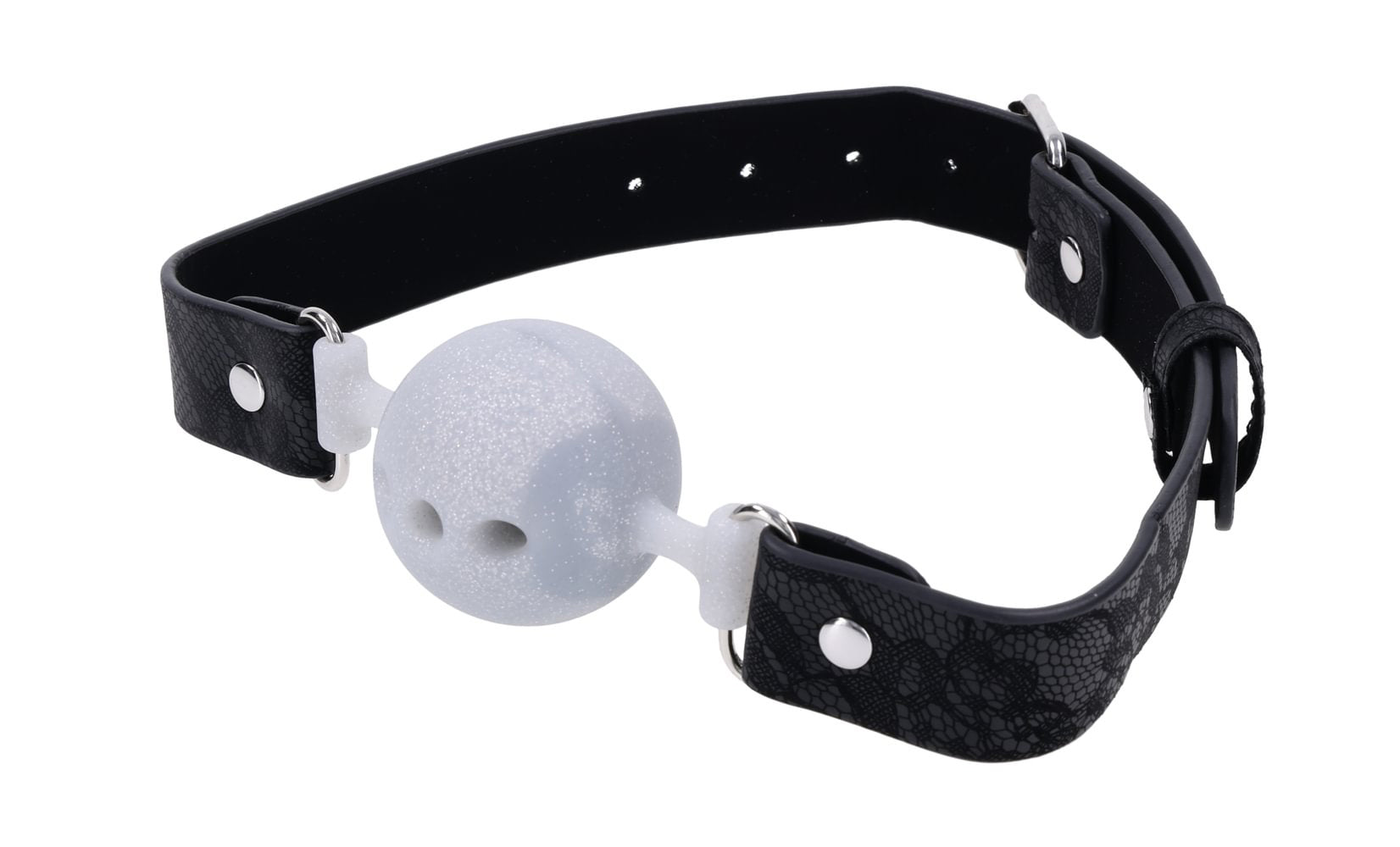 Sportsheets Lace Silicone Breathable Ball Gag – Black