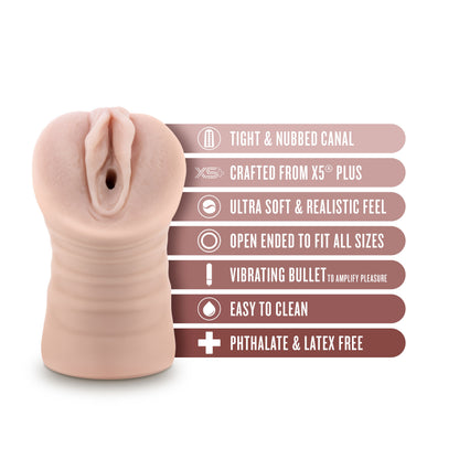 Enlust Ayumi Vibrating Stroker - Beige - Realistic Design