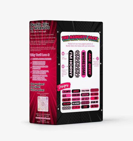 Neva Nude Naughty Naughty XXX Ouchie Stix 40-Count Latex-Free Bandages – Multicolor