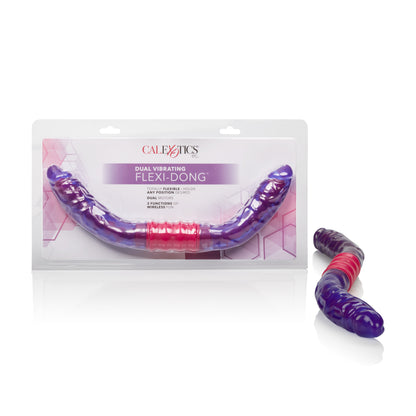 CalExotics Dual Vibrating Flexi Dong – Purple – Multi-Function