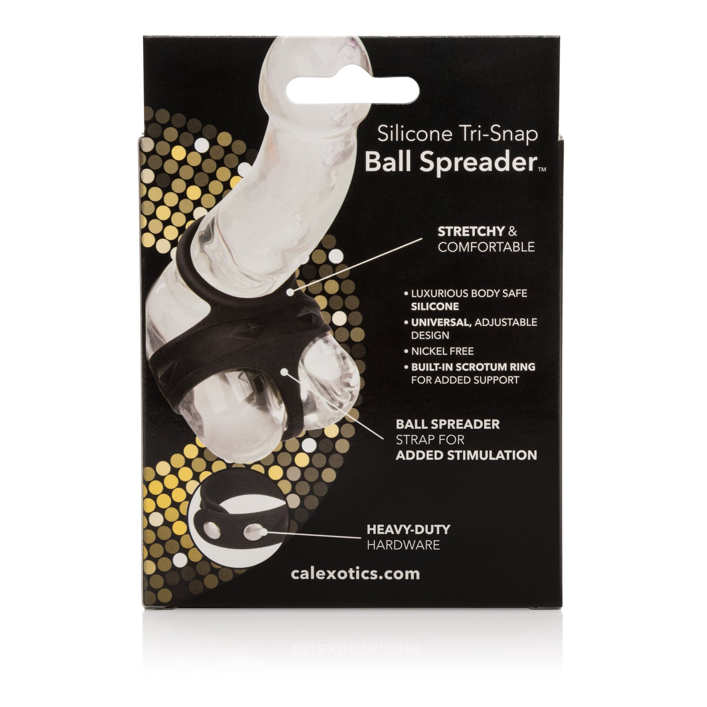 CalExotics Silicone Tri-Snap Ball Spreader – Adjustable Black Ball Spreader