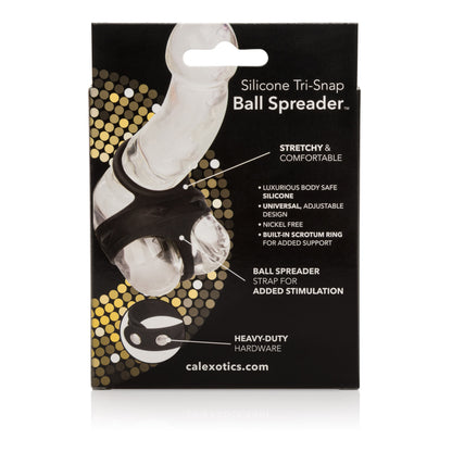 CalExotics Silicone Tri-Snap Ball Spreader – Adjustable Black Ball Spreader