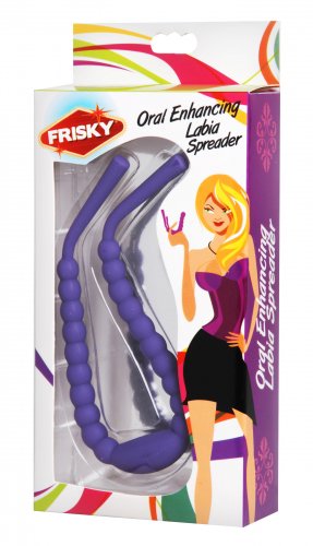 XR Brands Oral Enhancing Hands Free Labia Spreader – Purple