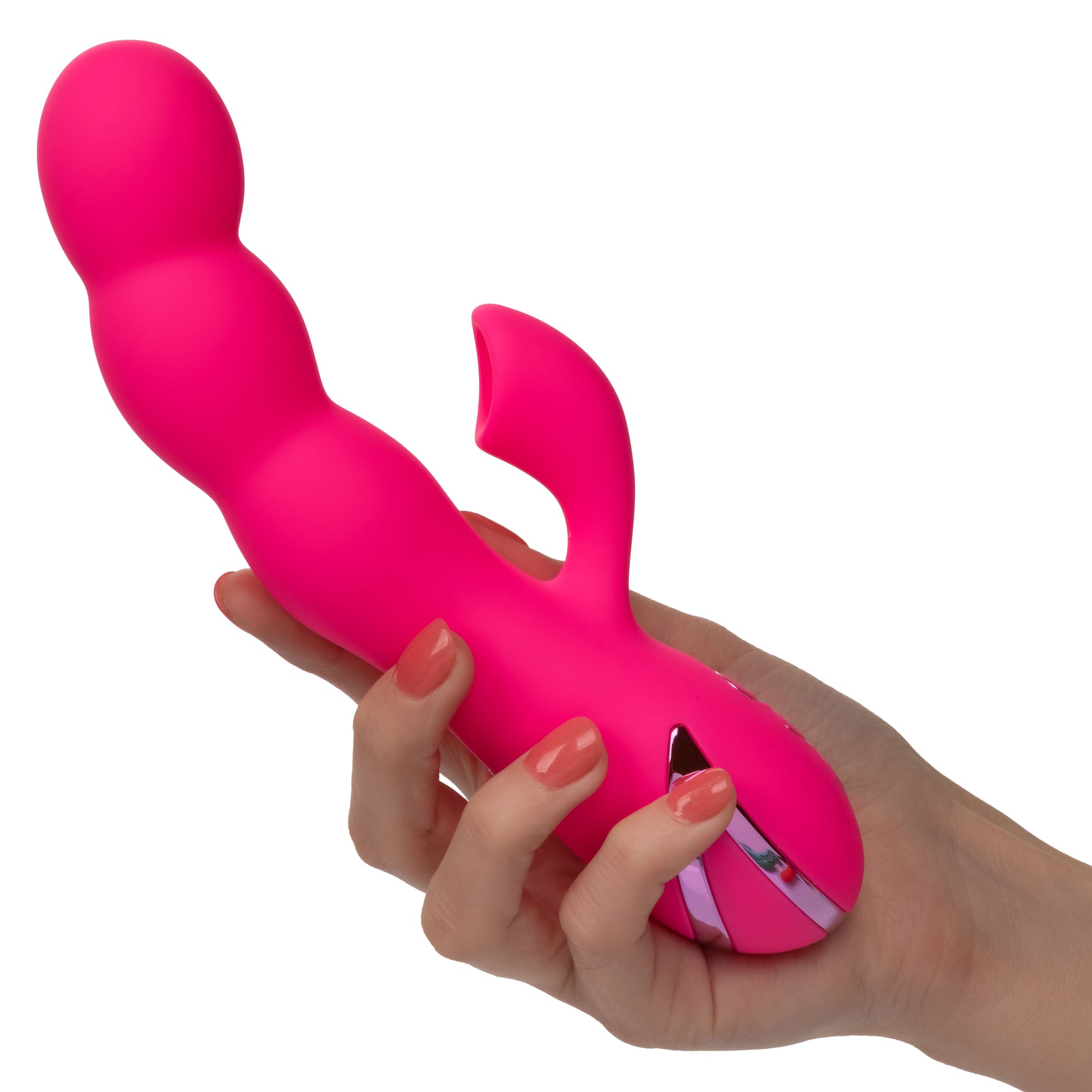 California Dreaming Oceanside Orgasm Massager – Pink with Multi-Function Suction and Vibration