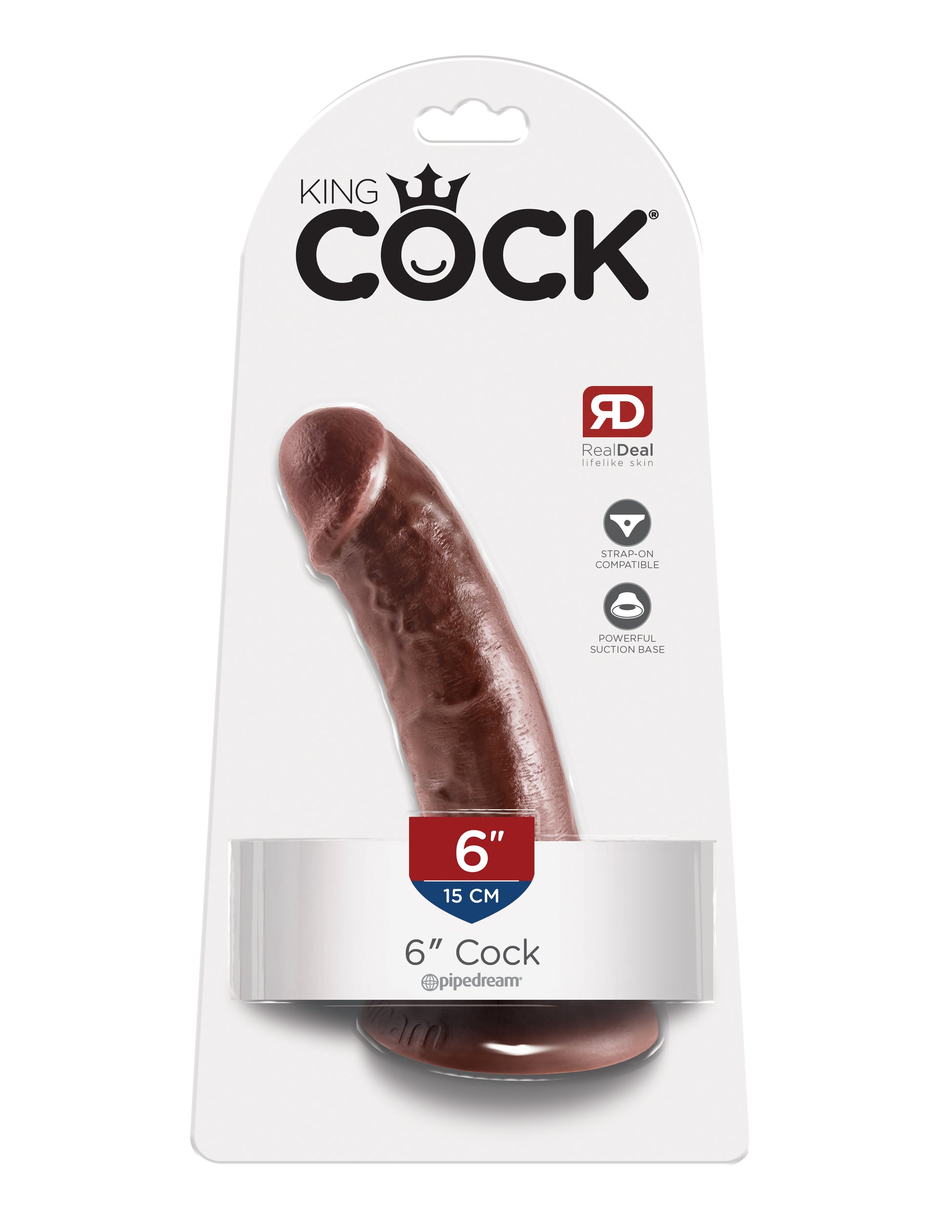 King Cock 6-Inch Dildo - Realistic Brown