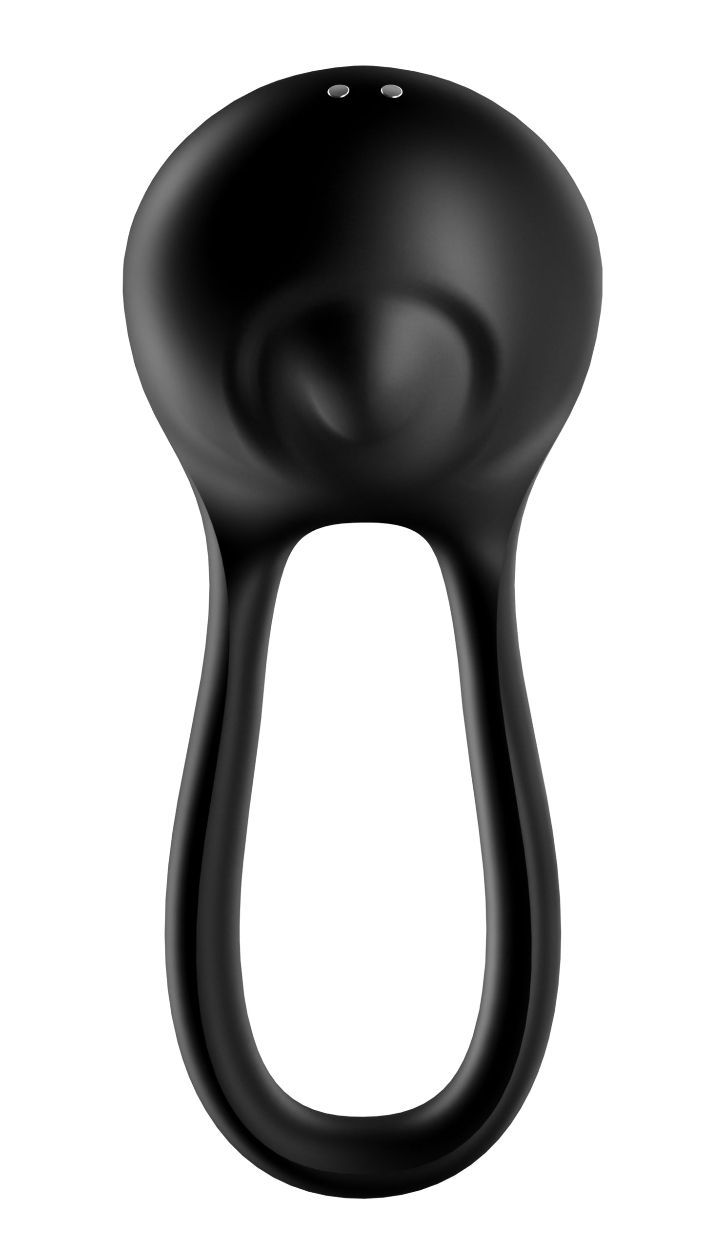 Satisfyer Majestic Duo Silicone Cock Ring with Clitoral Stimulator - Black