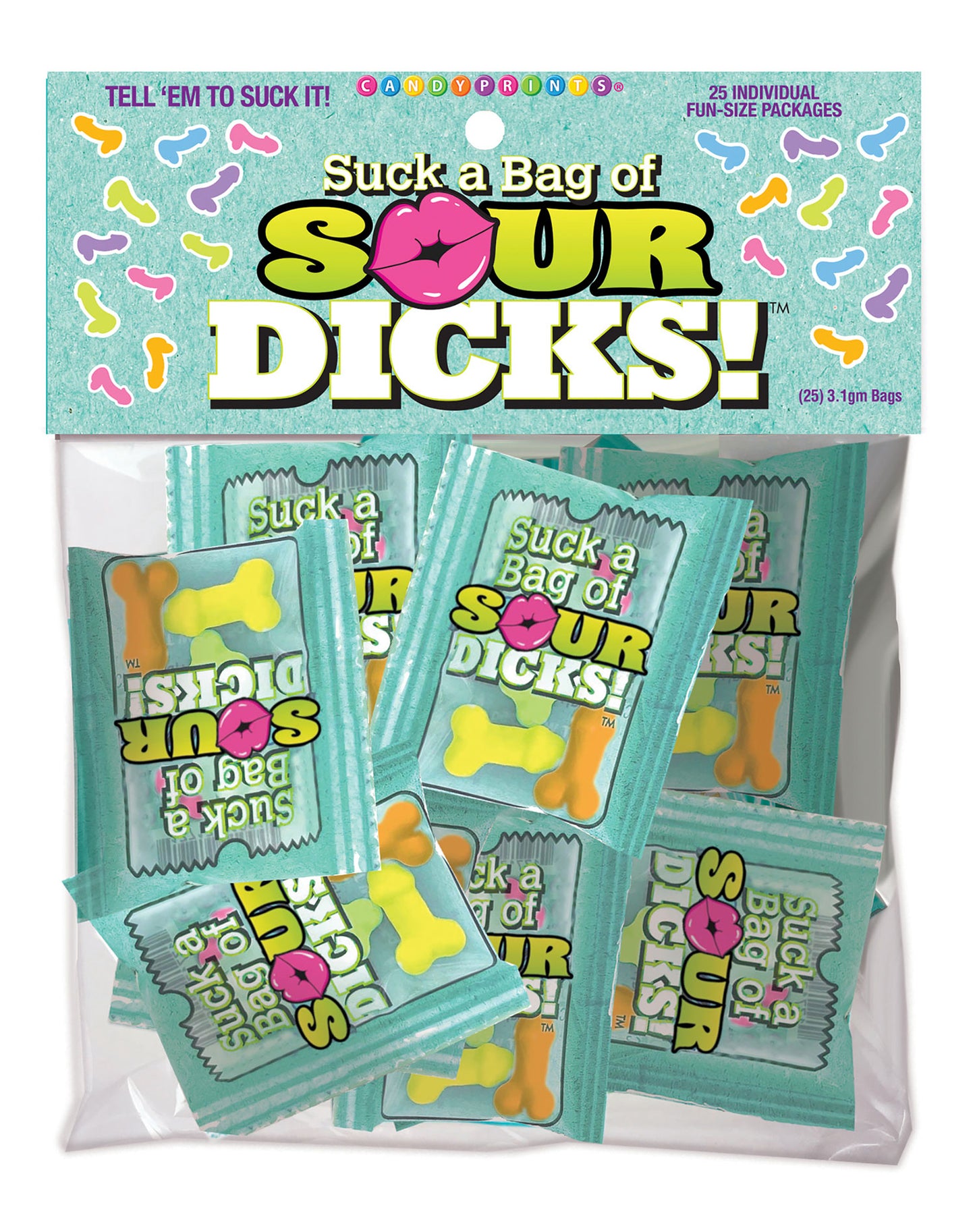 Little Genie Suck a Bag of Sour Dicks – 25 Sour Candies
