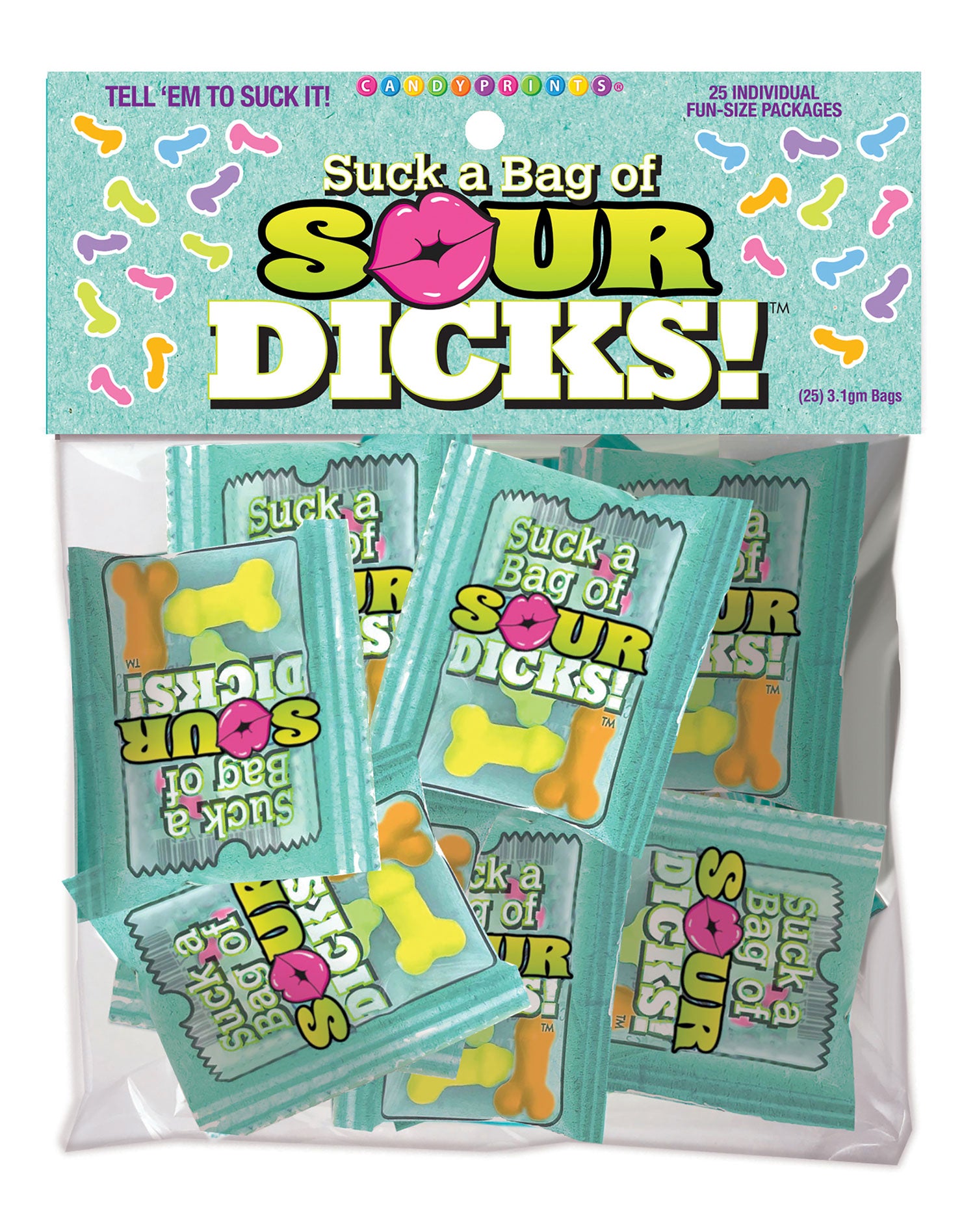 Little Genie Suck a Bag of Sour Dicks – 25 Sour Candies