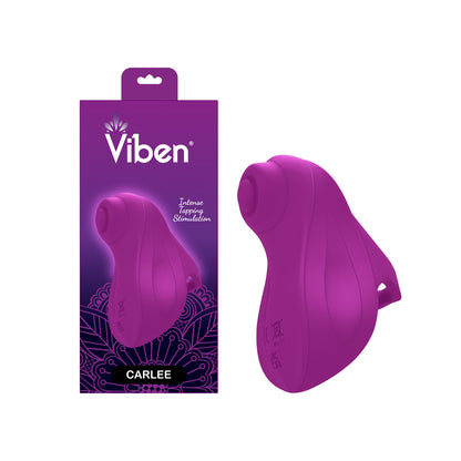 Viben Carlee Tapping Finger Vibe - Purple - Waterproof and Rechargeable