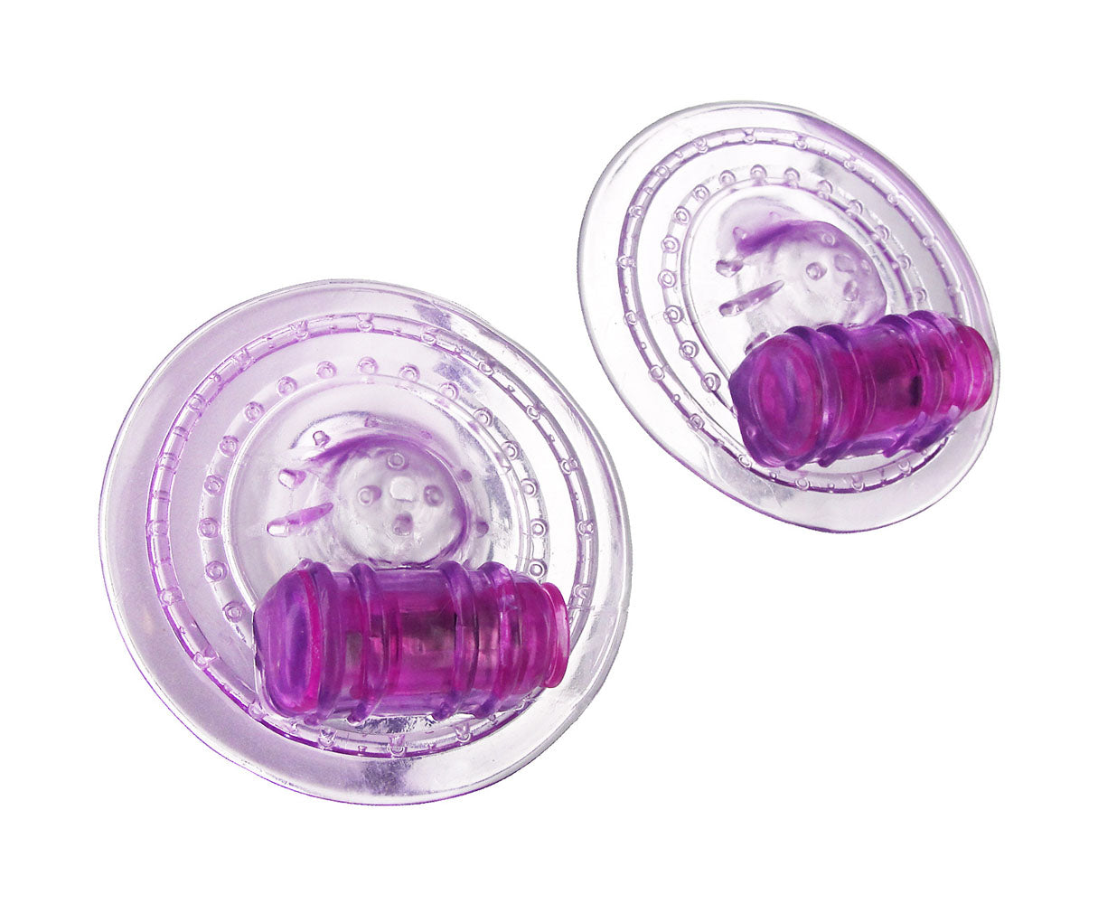 Razzles Vibrating Nipple Pads - Purple - Vibrating Pasties