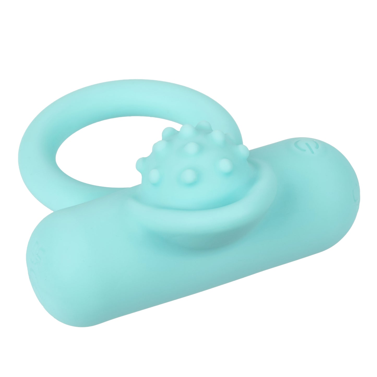 CalExotics Silicone Rechargeable Nubby Lover's Delight – Blue Vibrating Cock Ring