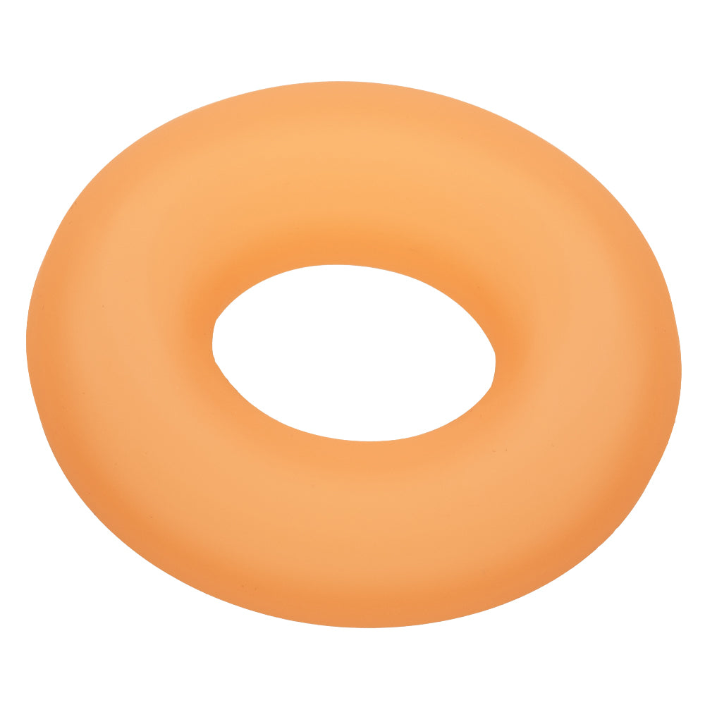 CalExotics Alpha Glow-in-the-Dark Liquid Silicone Prolong Medium Ring – Orange
