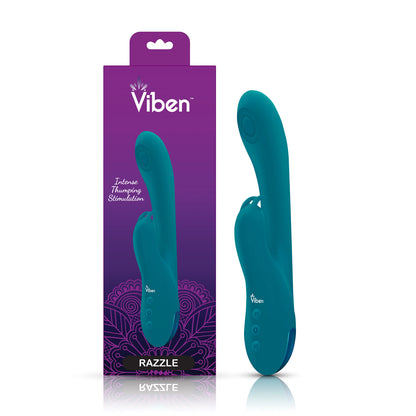 Razzle Thumping Rabbit - G-Spot Vibrator with Thumping Function - Ocean