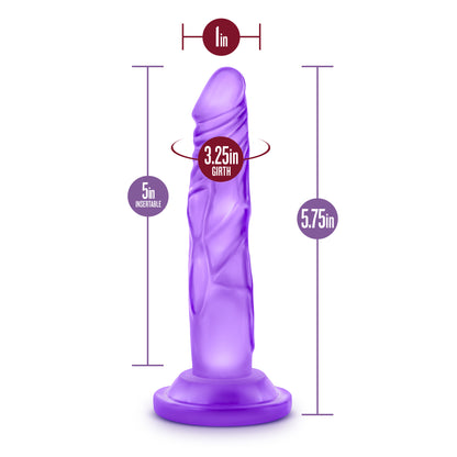 Blush Naturally Yours Mini Cock - 5 Inch Realistic Dong with Suction Cup - Purple