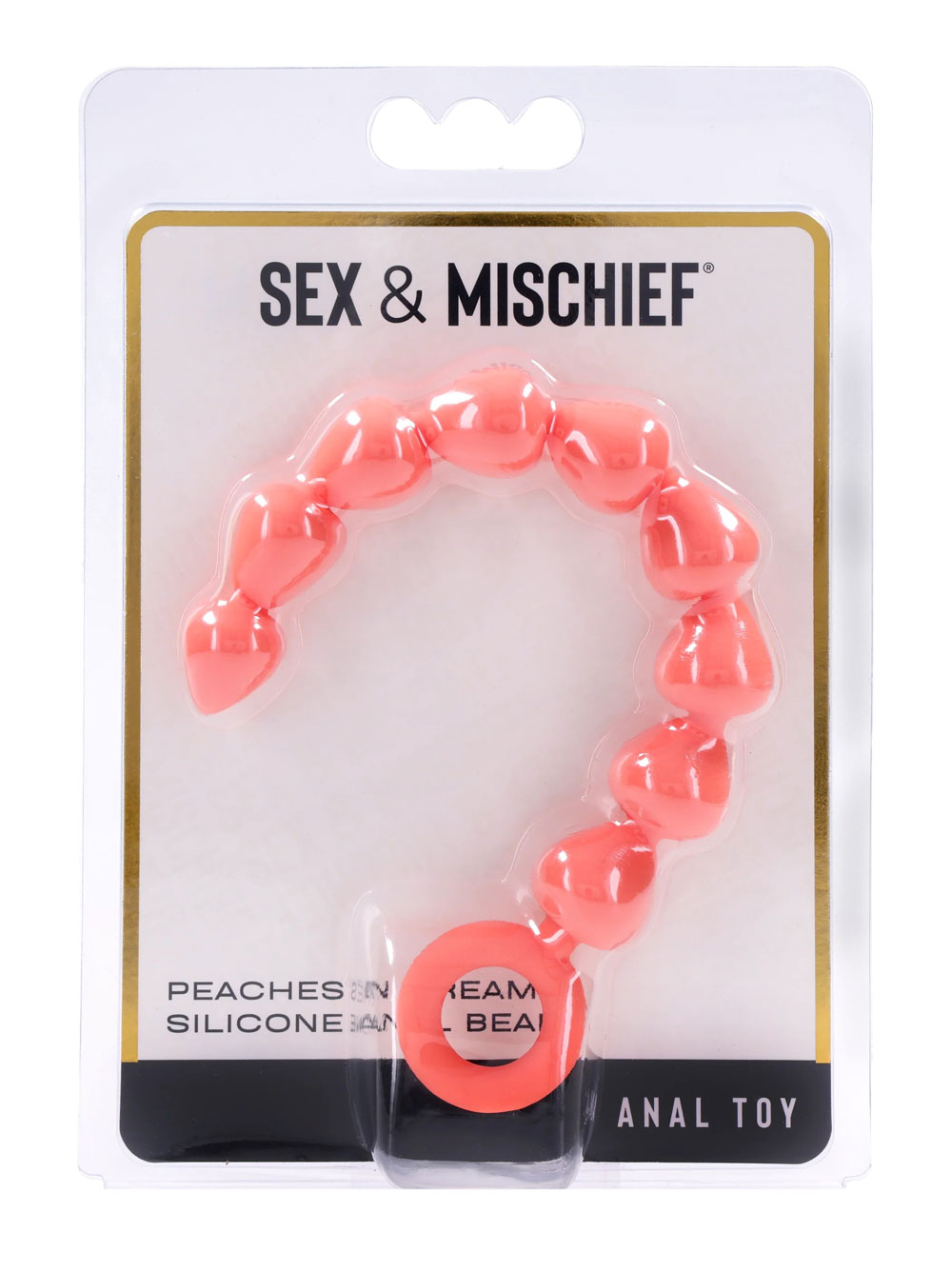 Sportsheets Peaches 'N Creame Silicone Anal Beads – Peach