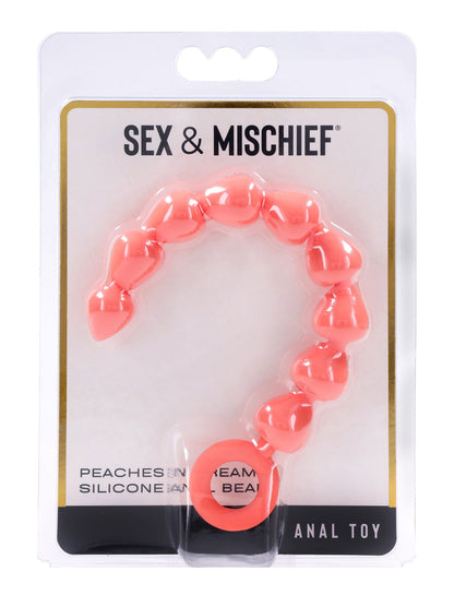 Sportsheets Peaches 'N Creame Silicone Anal Beads – Peach