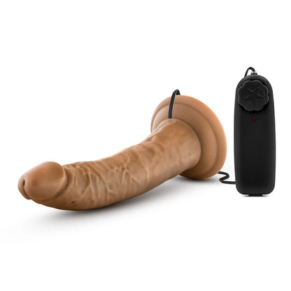 Dr. Skin Dr. Dave 7 Inch Vibrating Cock with Suction Cup - Mocha