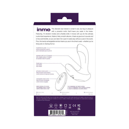 INME Rechargeable Dual Vibe with Remote – Purple