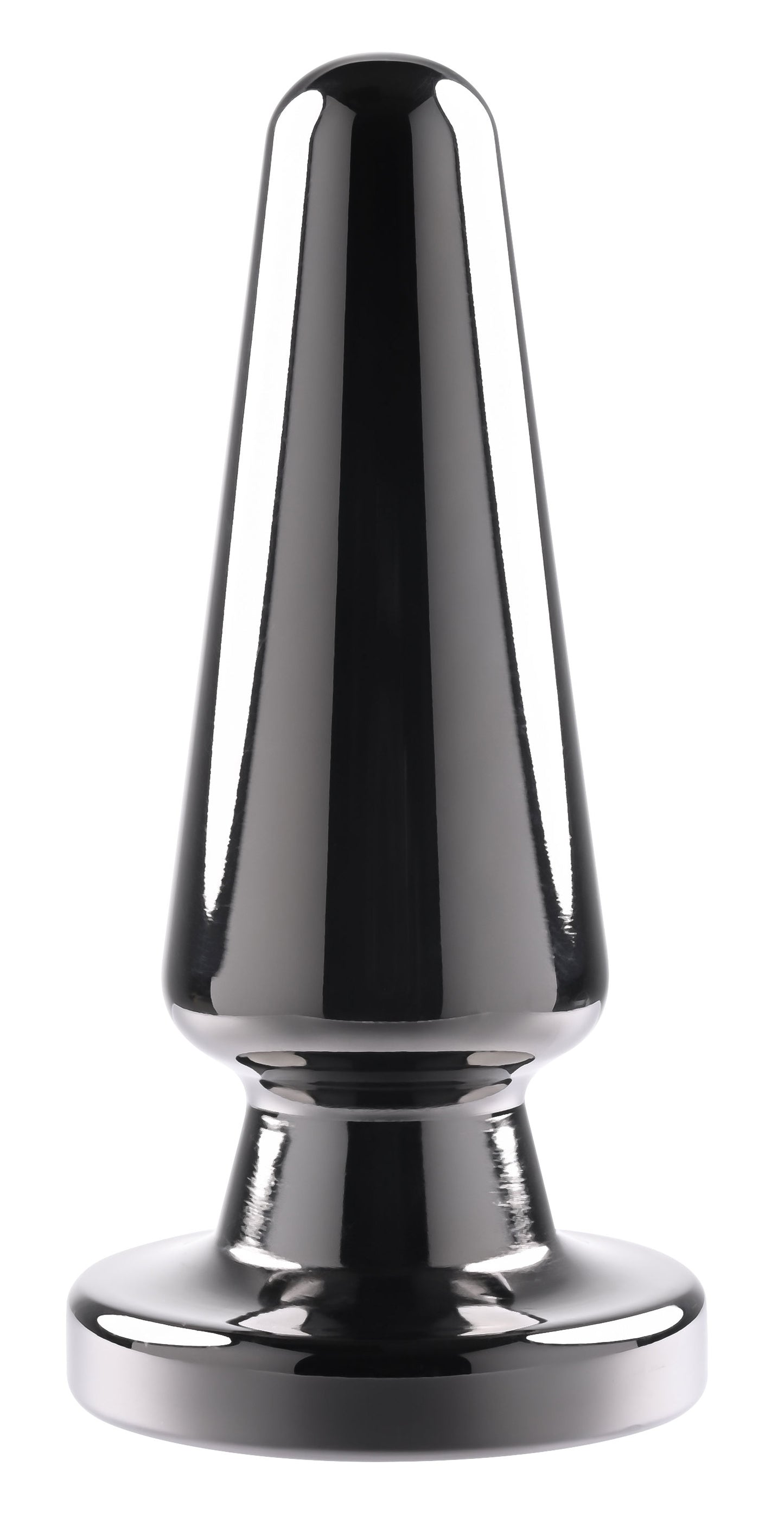 Evolved Novelties Advanced Metal Plug – Vibrating Plug with Suction Cup – Black Chrome