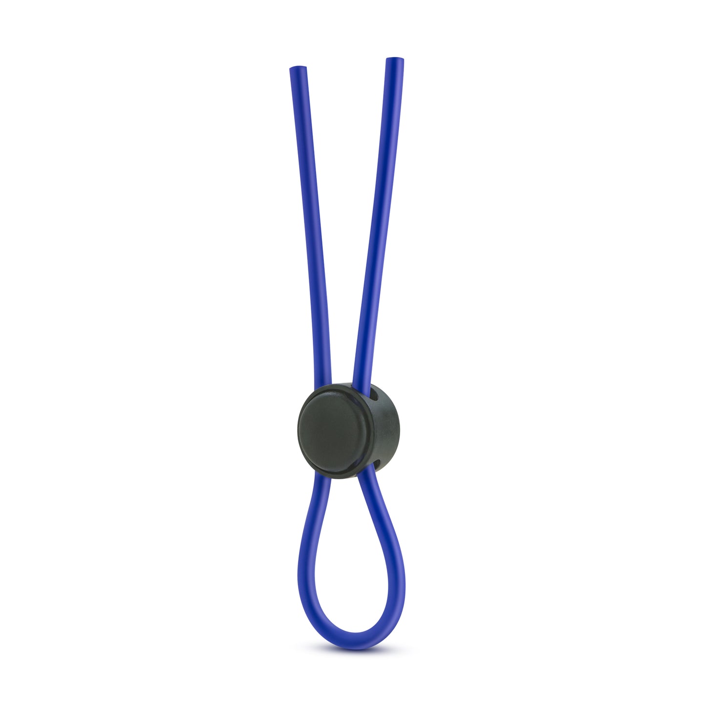 Blush Stay Hard Silicone Loop Cock Ring - Adjustable, Blue