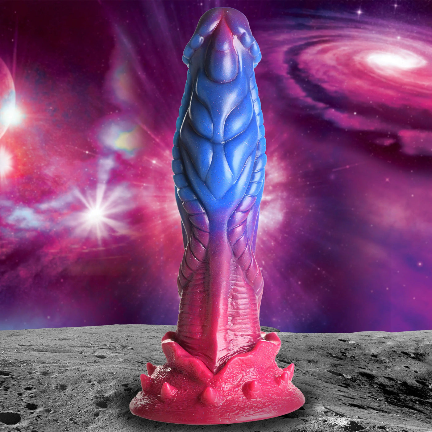 XR Brands Intruder Alien Silicone Dildo – Multi-Color with Suction Cup Base