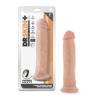 Dr. Skin Plus 9 Inch Posable Thick Dildo - Vanilla