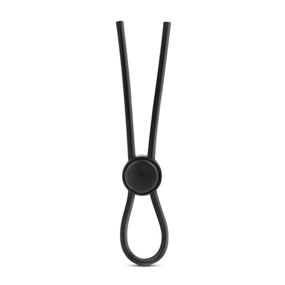Blush Stay Hard Silicone Loop Cock Ring - Adjustable, Black