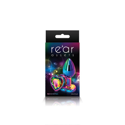 NS Novelties Multicolor Heart Anal Toy - Medium - Rainbow