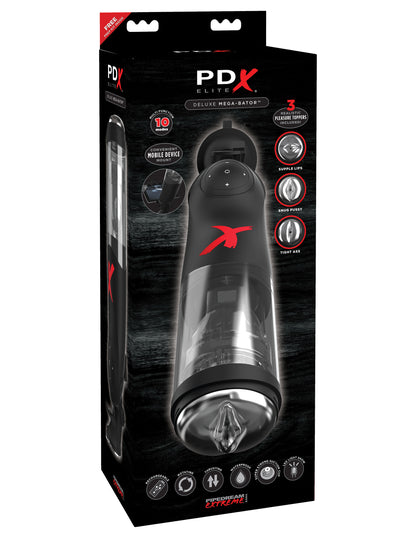 Pipedream Deluxe Mega-Bator USB-Rechargeable Hands-Free Stroker – Black