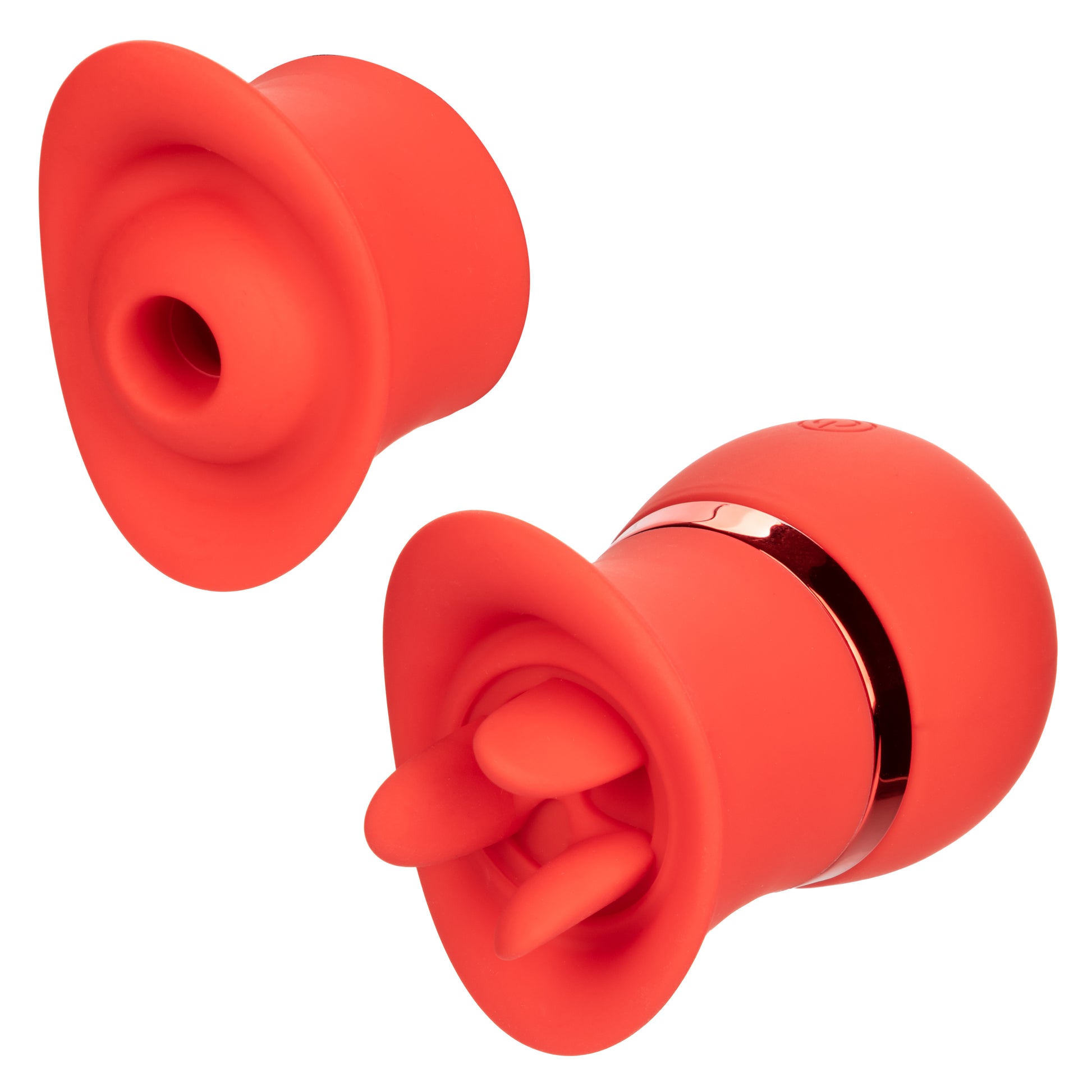 CalExotics French Kiss Suck and Play Interchangeable Set – Red – Multi-Function