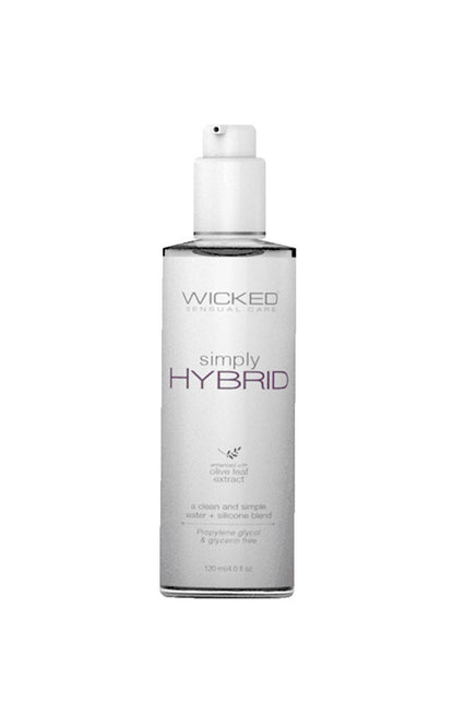 Wicked Simply Hybrid Fragrance Free Lubricant - 4 Fl. Oz. - Creamy Water and Silicone Blend