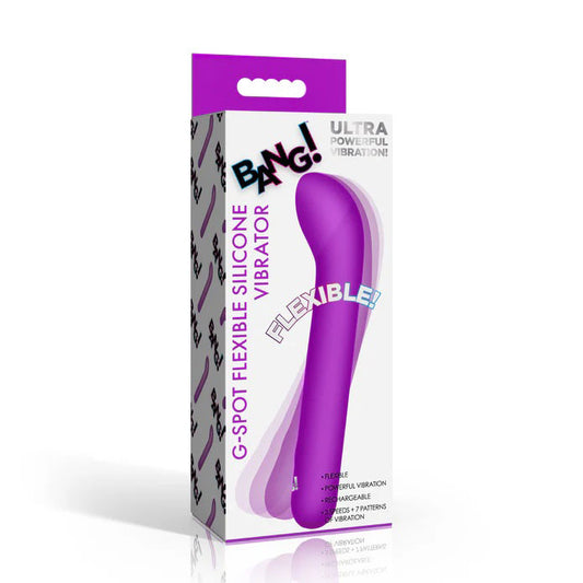 G-Spot Flexible Silicone Vibrator - Purple - Multi-Function, Rechargeable