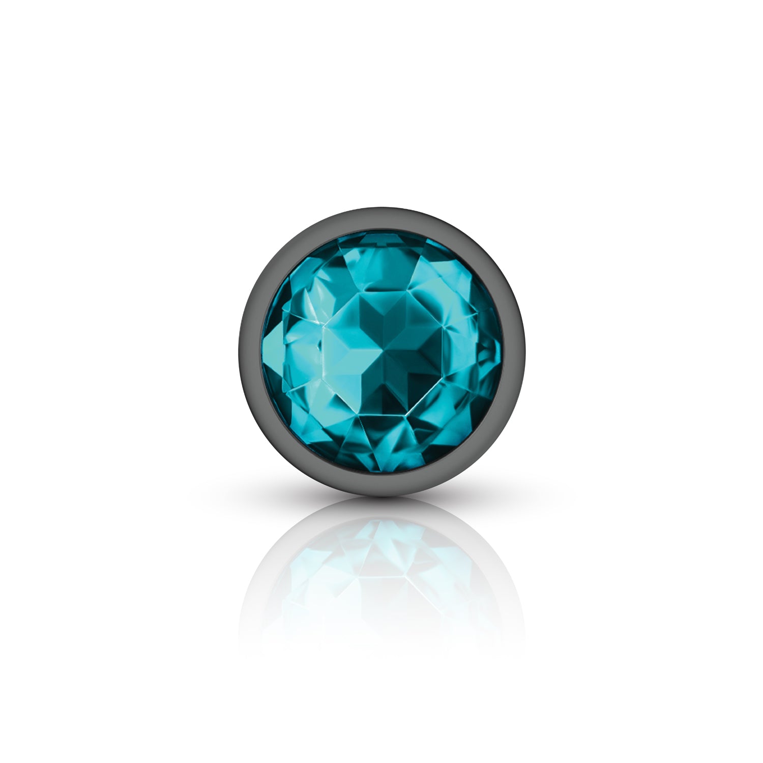 Viben Teal Round Gem Anal Trainer Kit – Gunmetal – 3 Piece Set