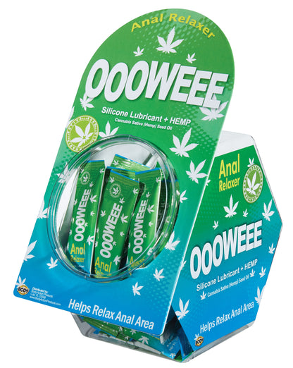 Ooowee Fish Bowl Display - 50 Count - Silicone-Based Gel - 2ml