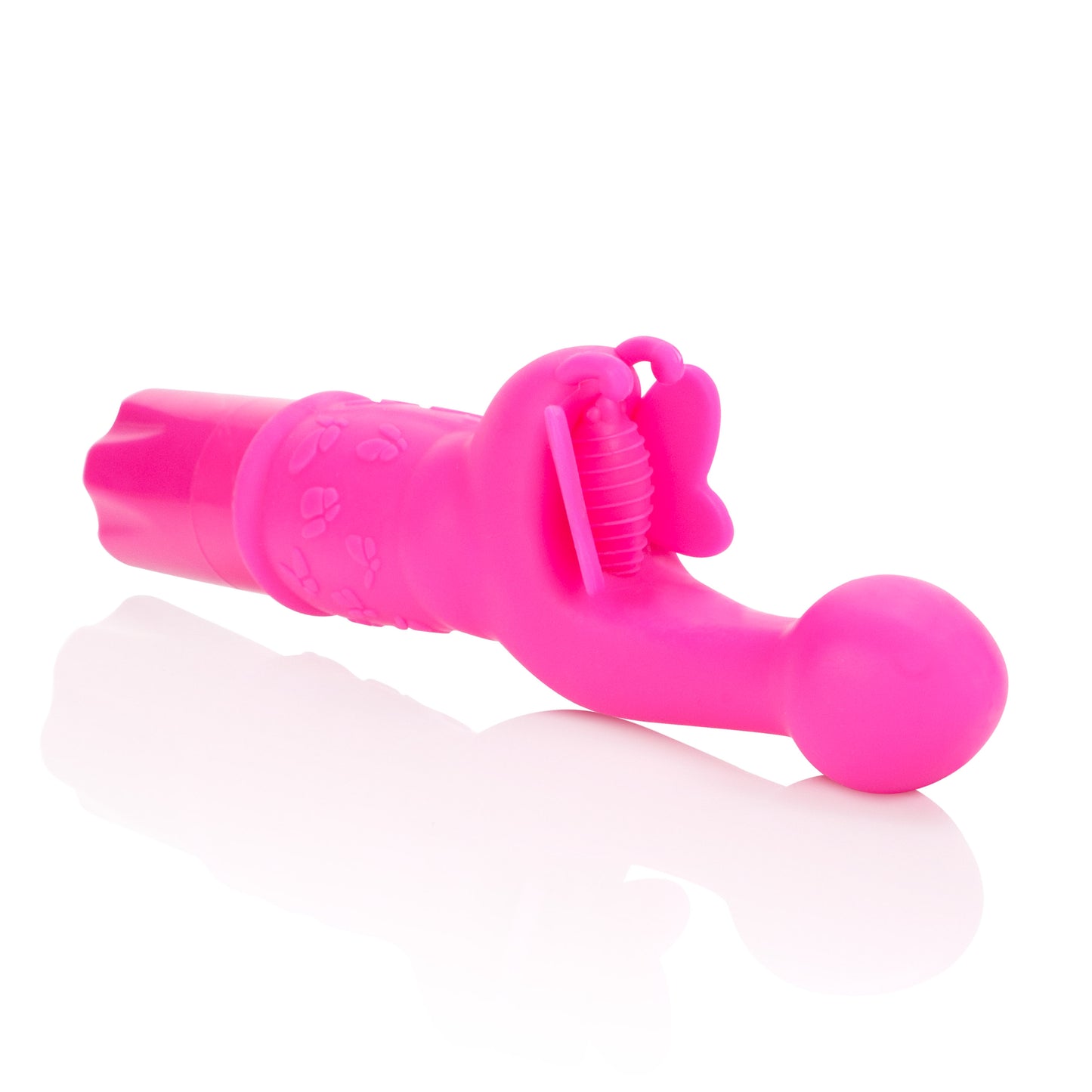 CalExotics Silicone Butterfly Kiss Vibrator with G-Spot Stimulator – Pink