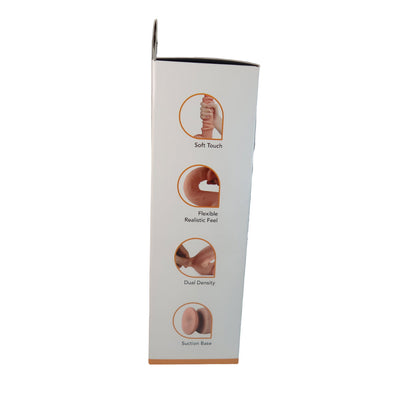Real Skin 7.5" Dual Layer Dildo - Light Brown - Realistic and Bendable