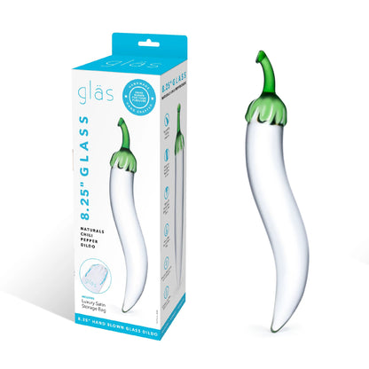 Glas Naturals Chili Pepper Dildo – Handcrafted Borosilicate Glass, Clear