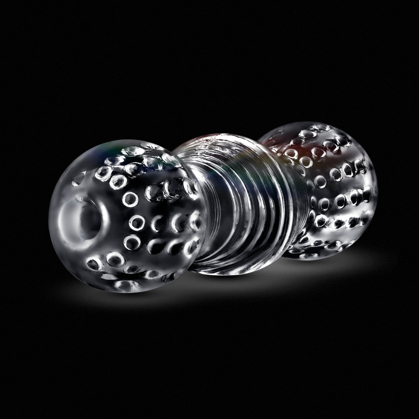 Rize Feelz Clear Male Stroker with Textured Chambers