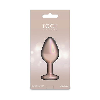 Rear Assets Iridescent Champagne Medium Anal Toy - Gold