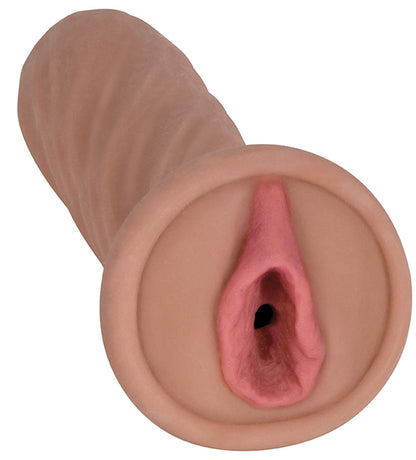 Curve Toys Mistress Brianna Latte Pubic Bone Stroker – Realistic Design with Vibrating Functionality – Brown
