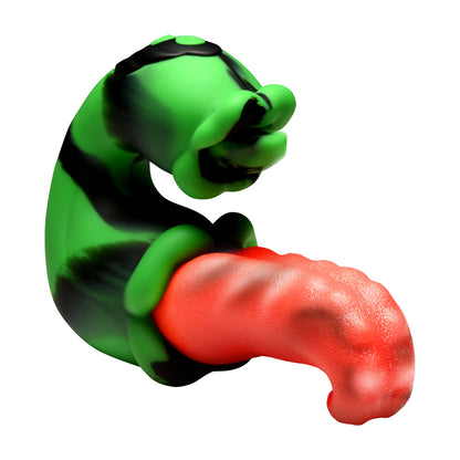 XR Brands Tongue Lasher Silicone Vibrator – Green – Multi-Function, Waterproof